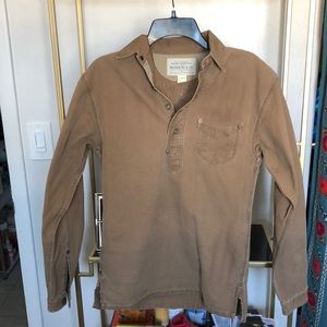 RRL Ralph Lauren medium brown canvas shirt.